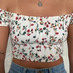 Floral off the shoulder top
